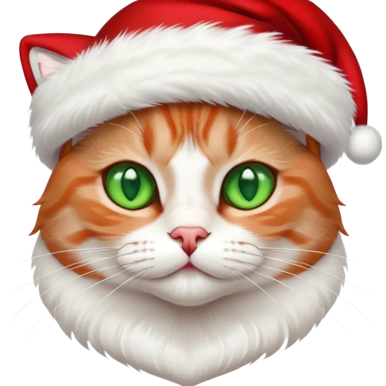 Cat wearing a Christmas hat  emoji