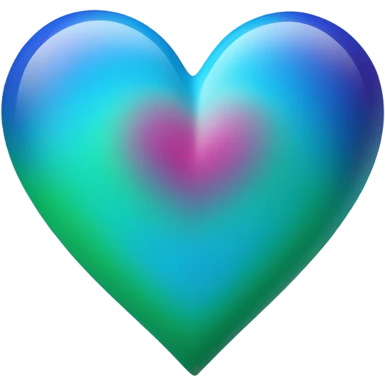 Green and blue ombré heart  emoji