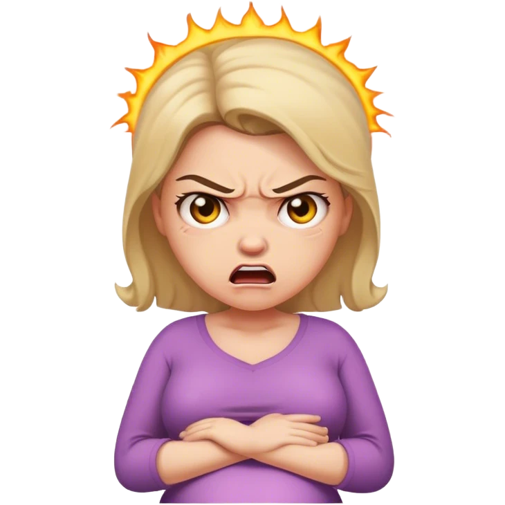 Angry pregnant woman  emoji