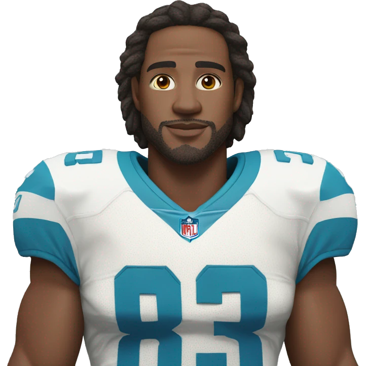 White skin color nfl player blue jersey emoji