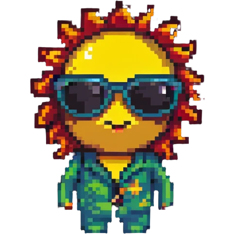 sun with sunglasses emoji
