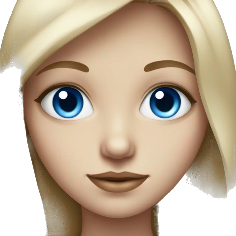 blue eyed girl portrait emoji