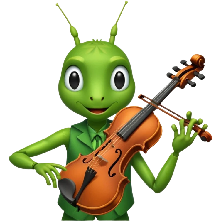 grasshopper playing violin emoji