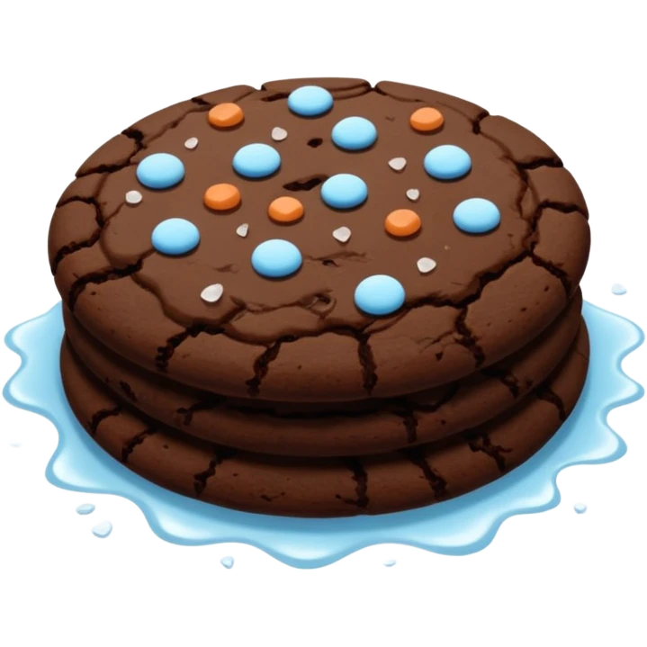 dark chocolate cookie emoji