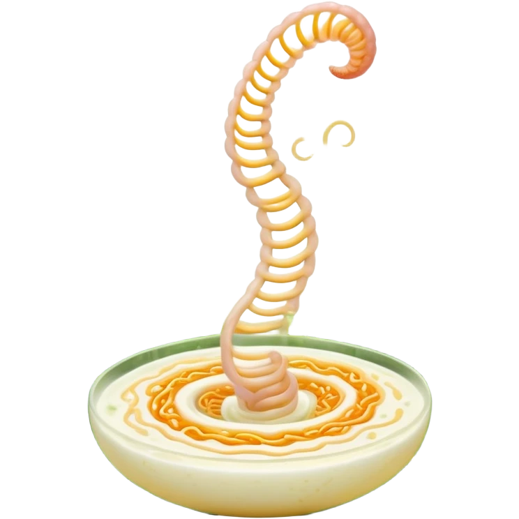 Magical garden with yogurt, kimchi, and kombucha appearing as glowing plants. A spiral intestine forms the center path, with golden beneficial bacteria floating like pollen and light seeds. The scene has an ethereal, dreamy quality representing the inner ecosystem. emoji