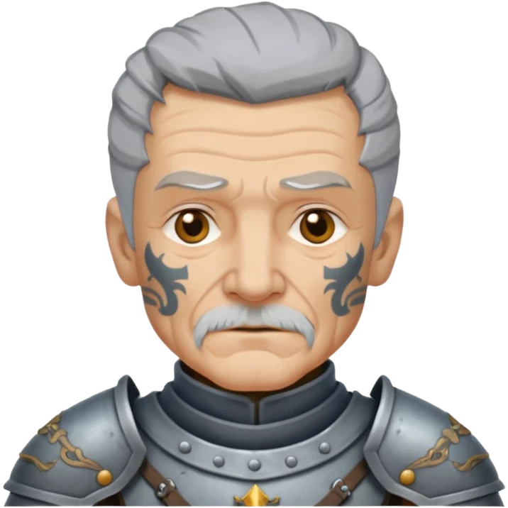 elderly tattooed knight emoji