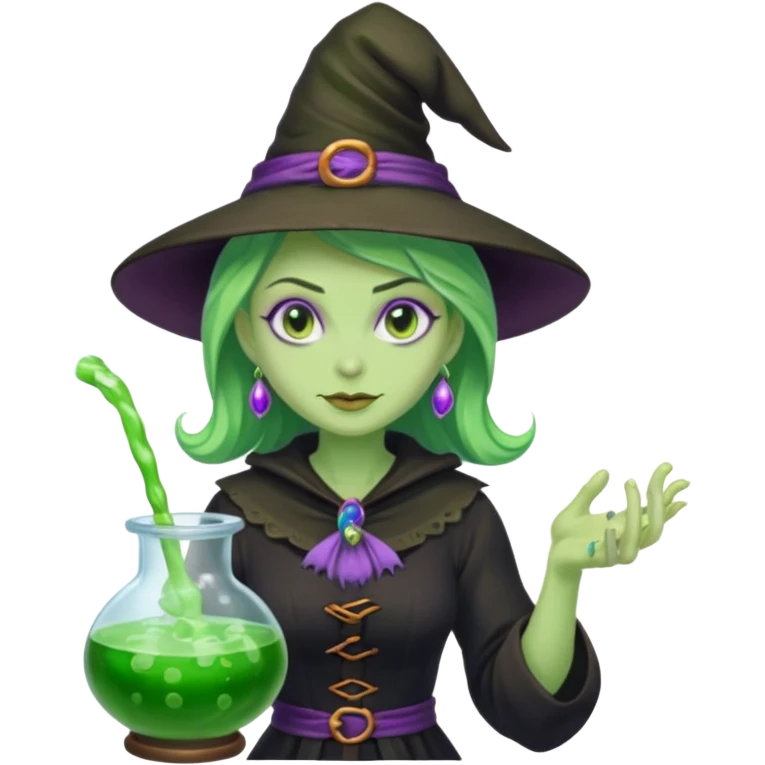 green witch cooking potion emoji