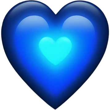 dark blue glowing hea emoji