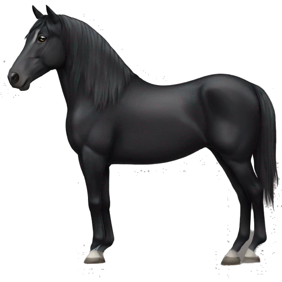 Black horse  emoji