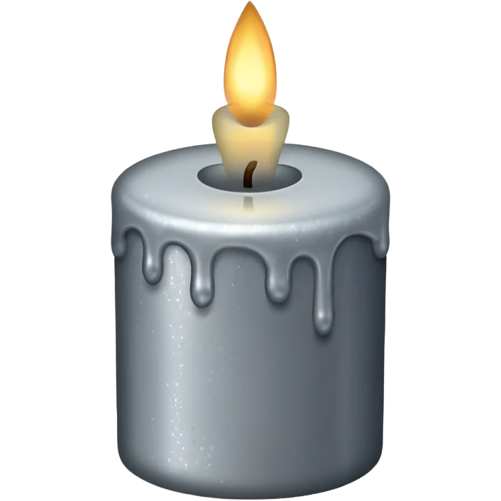 glitter gray candle emoji