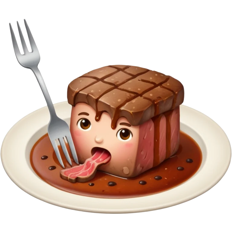 Eating beef emoji