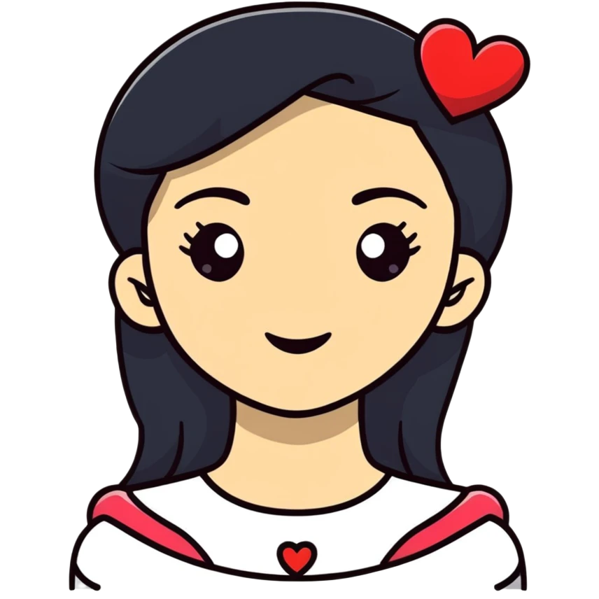 Isabela merced with Hearts over The Head  emoji