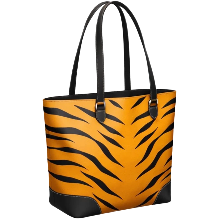 Tiger skin tote bag emoji