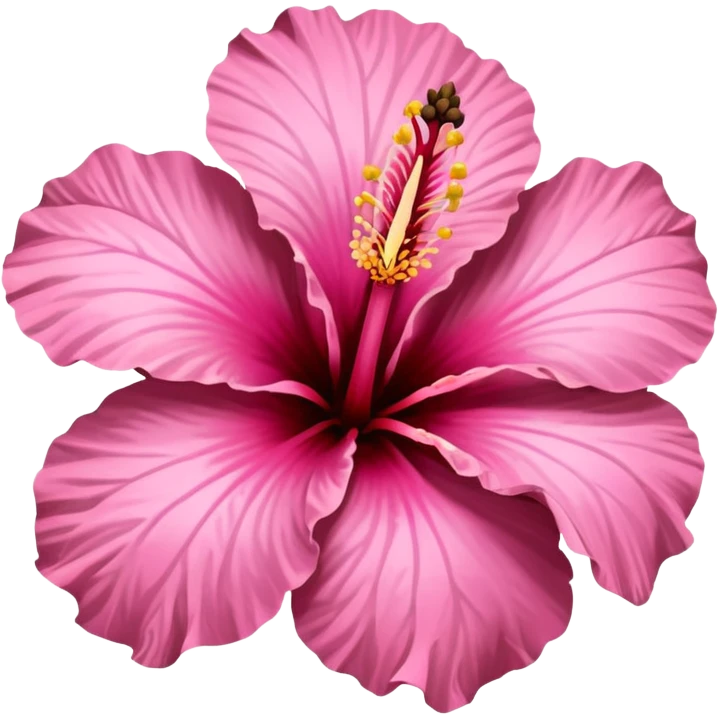 pink and brown hibiscus emoji