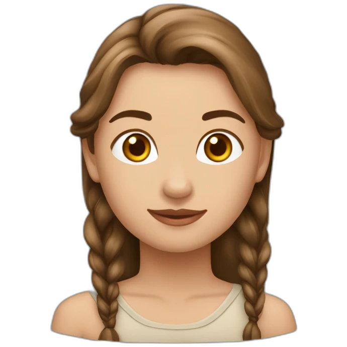 девушка с коричневыми волосами и с зелёными глазами грустная emoji