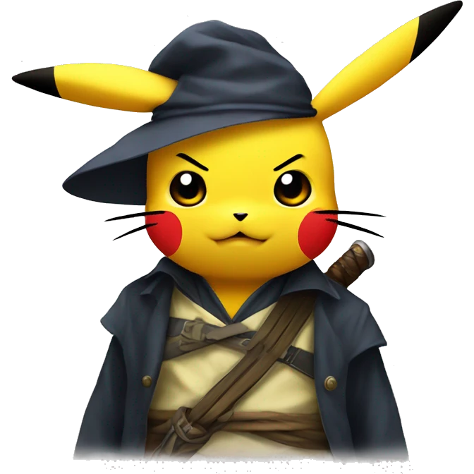 Pikachu in samouraï  emoji