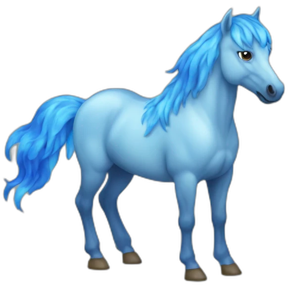 blue flame horse emoji