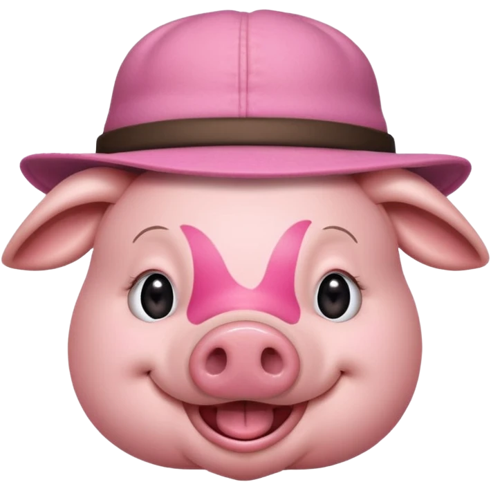 pig wear hat emoji