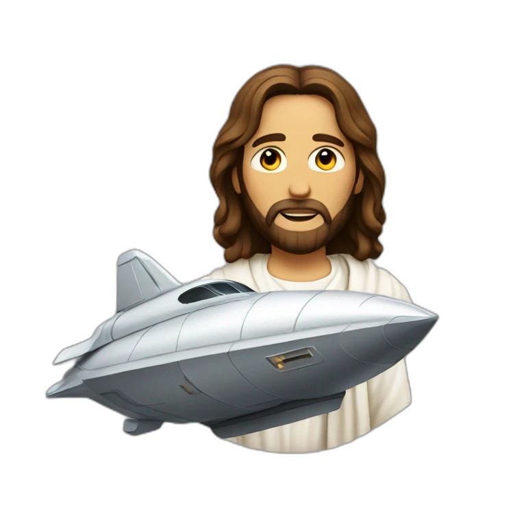 JESUS AND SPACE SHIP emoji