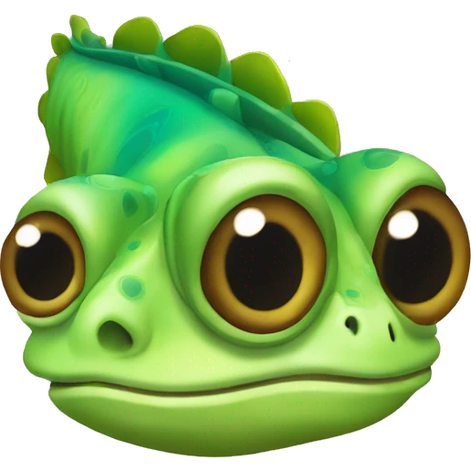 Chameleon Face Front View emoji