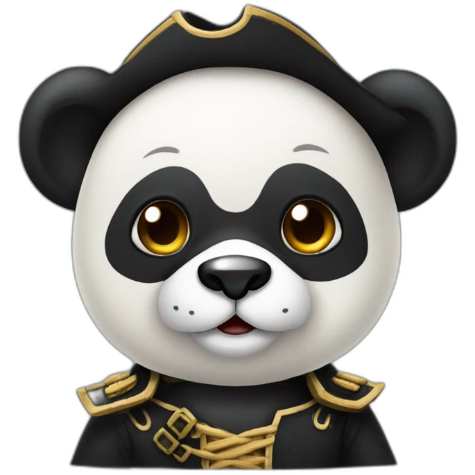 wütender panda mit Piratenkostüm emoji