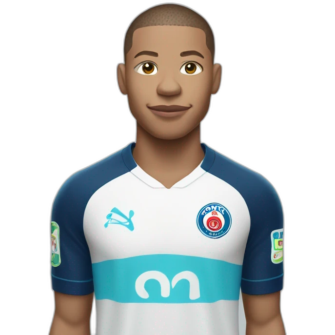 Mbappé with an OM shirt emoji