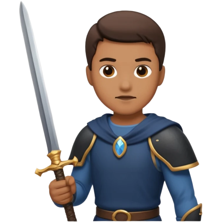 فارس حديدي يحمل سيف emoji