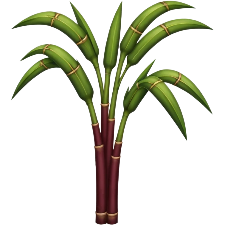 In sugarcane convert the green colour stem part into dark maroon colour emoji