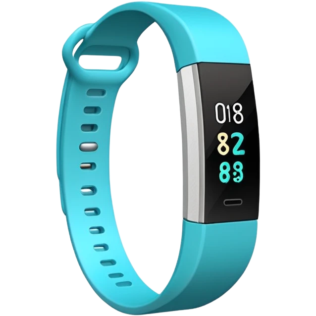 a #00DDC5 fitbit band in the style of an ios emoji  emoji
