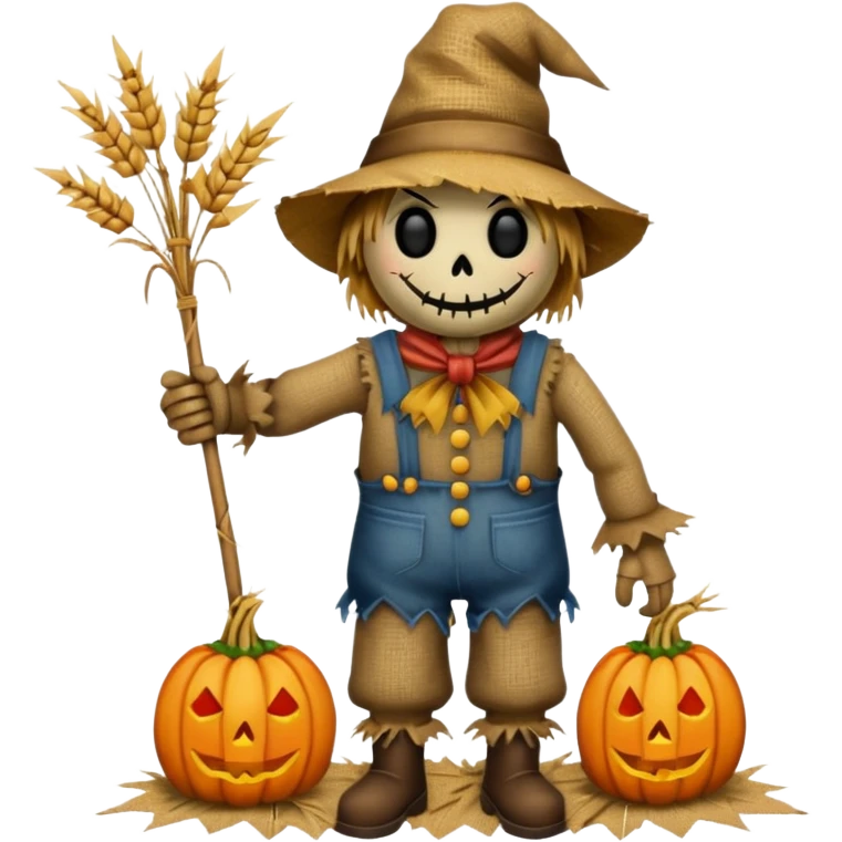 Spooky scarecrow emoji