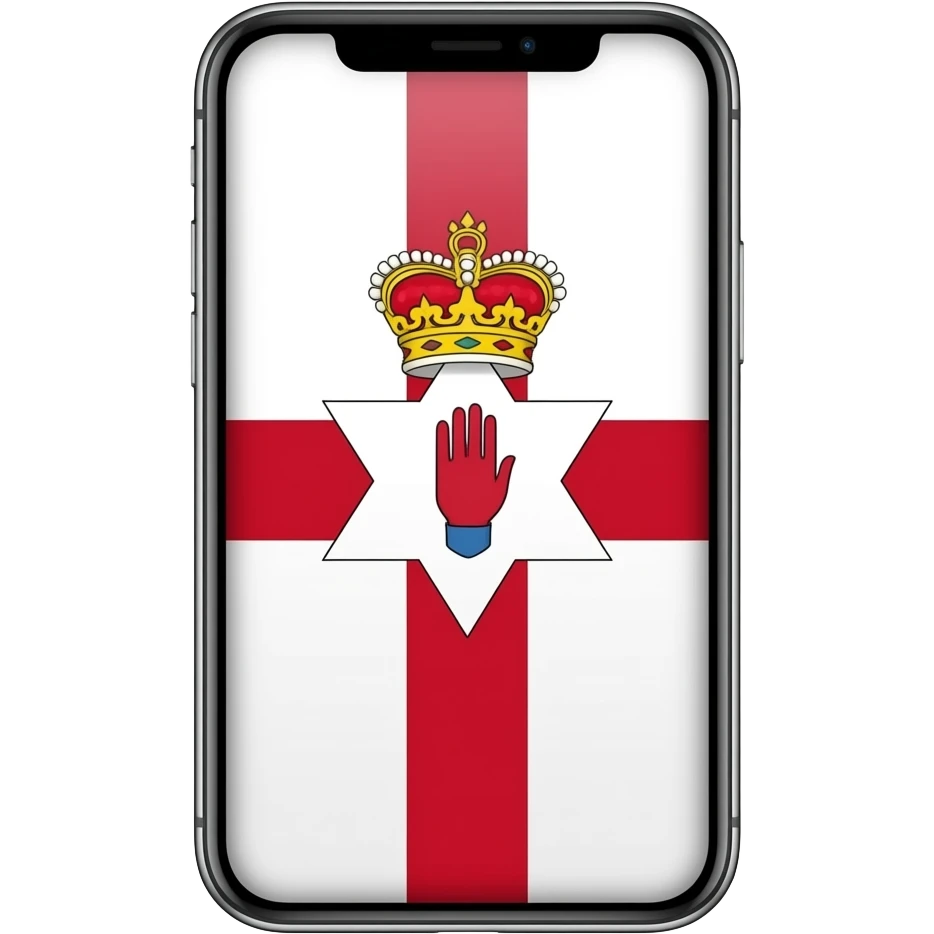 Apple iPhone how they look on an iPhone for the Northern Ireland flag emoji