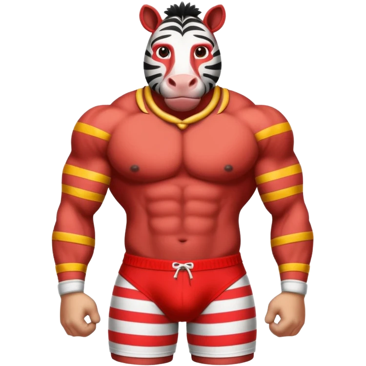 Buff zebra in underwear emoji
