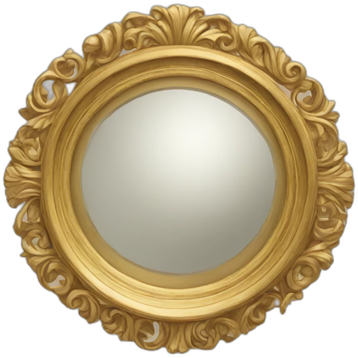 circular mirror with gold border emoji