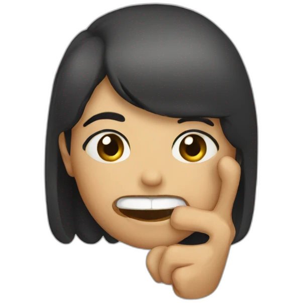 grabbing lips with thumbsup emoji