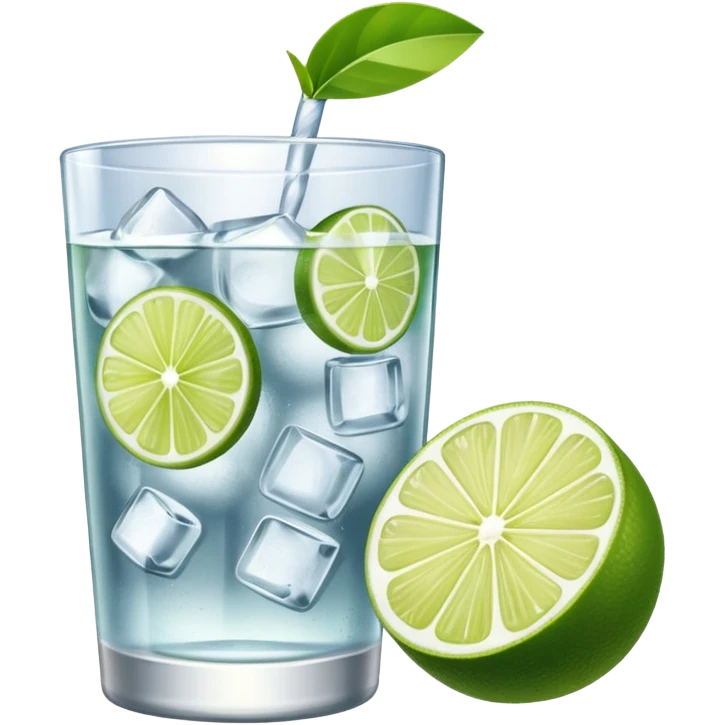 gin tonic emoji. with gin bottle next to it  emoji
