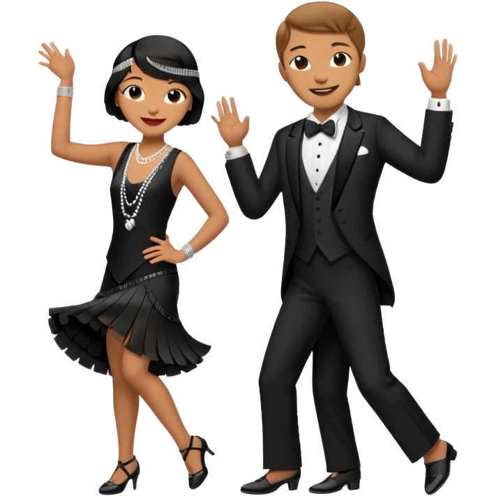 a pair of dancing jazzers emoji
