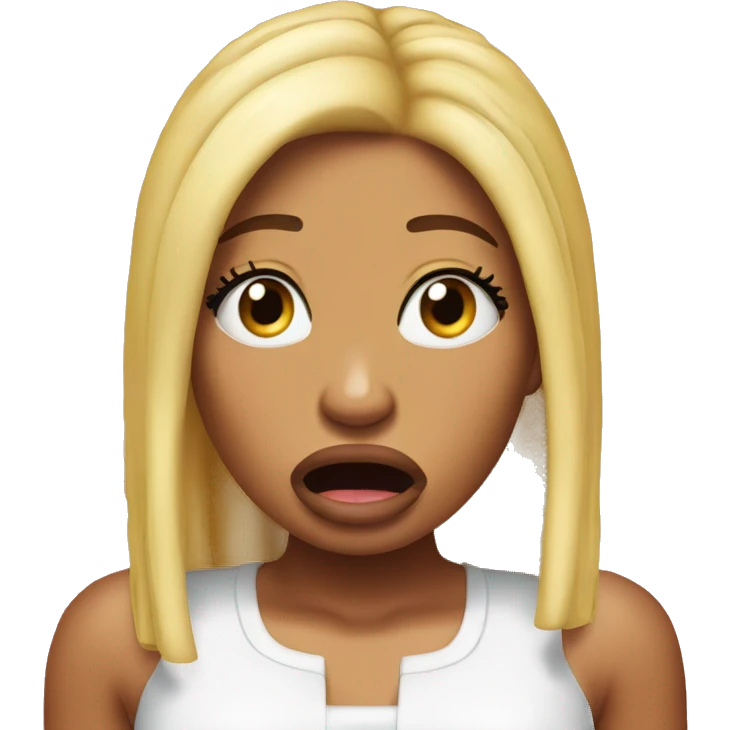 nicki minaj crying because she ate too many burgers emoji