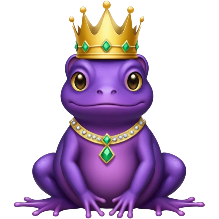 purple frog in royal outfit gown emoji