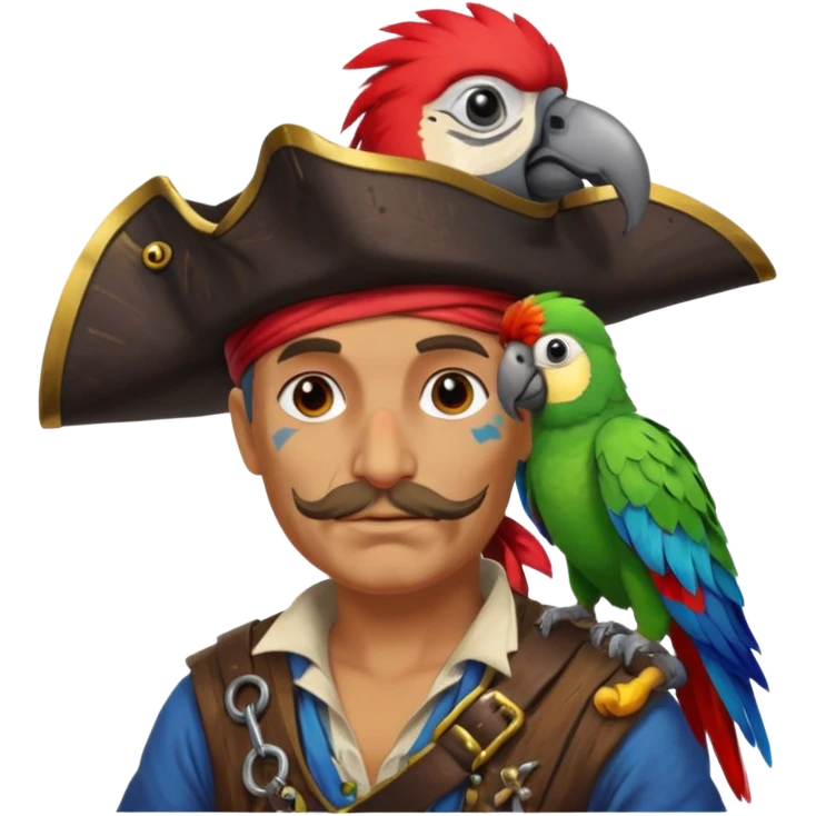 pirate and parrot emoji