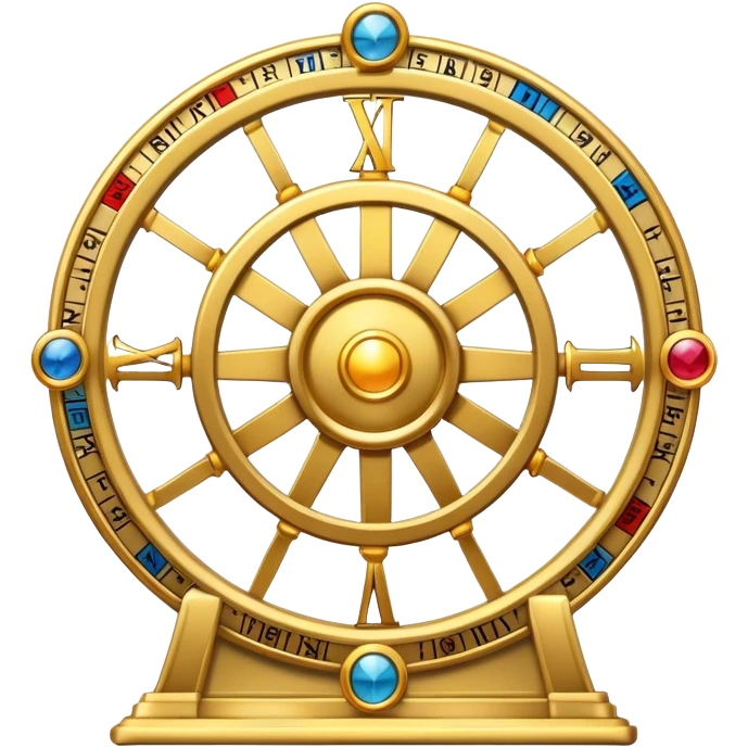 Tarot card with wheel of fortune on it emoji