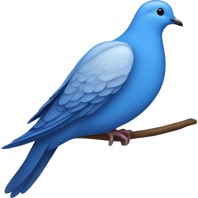 Blue dove emoji