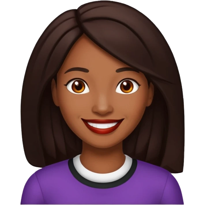 Rozonda Chilli Thomas with dark brown hair emoji