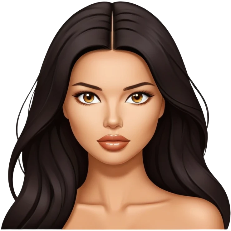 Adriana Lima, beautiful Brazilian supermodel with long dark hair and striking features emoji