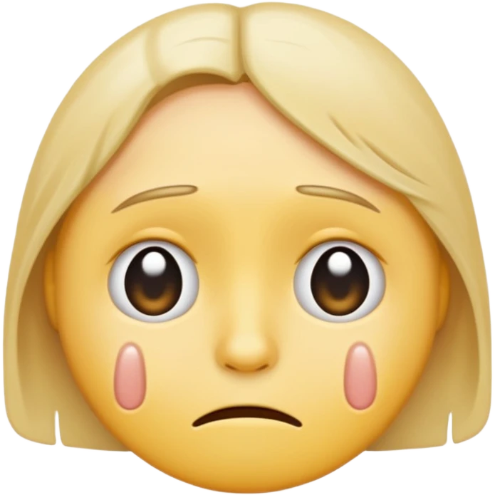 A sad emoji with mental stroke emoji