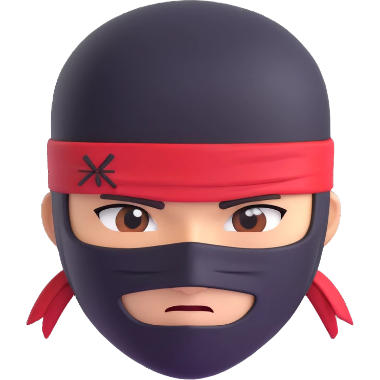 ninja head  emoji