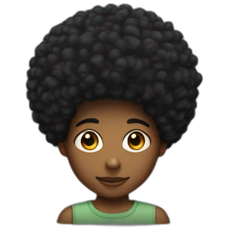 Un jeune noir avec l’afro emoji