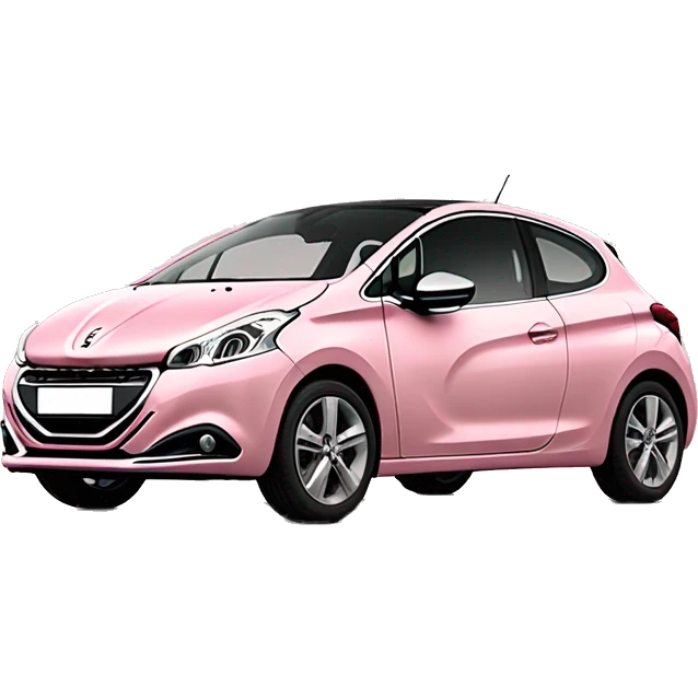 Light pink peugeot 208 emoji