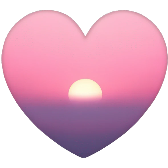 pastel pink sunset heart emoji