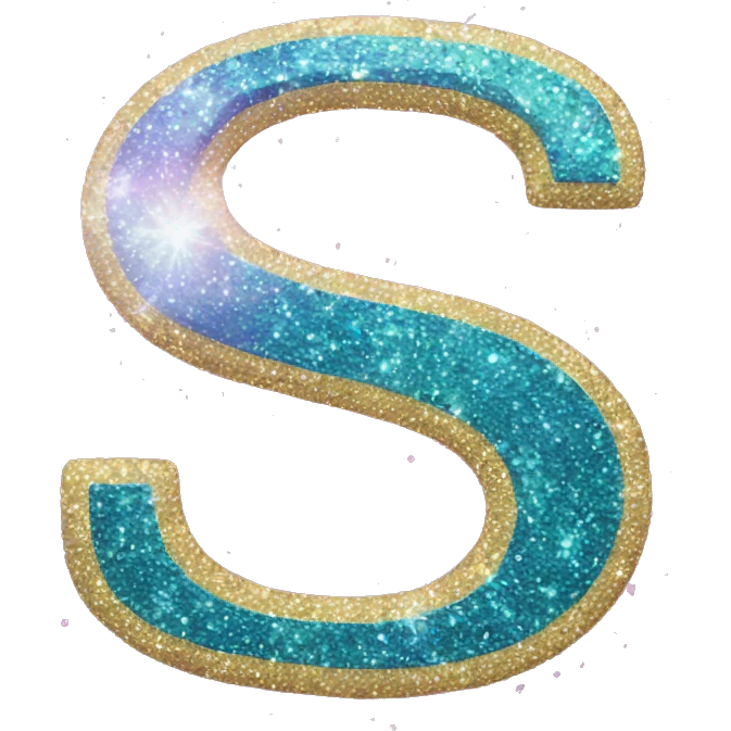 Glitter letter S emoji