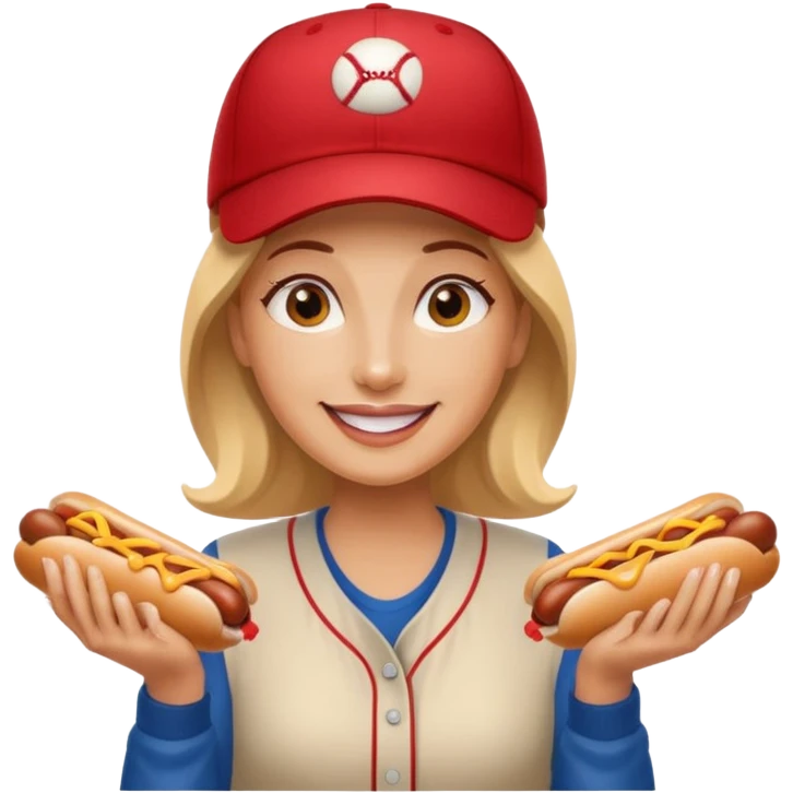 Female with 3 hotdogs  emoji